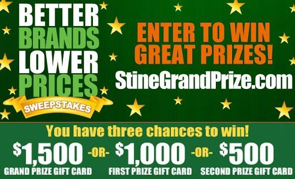 Win $3000 Backyard Makeover In Better Brands Lower Prices Stine is giving you three chances to win $500, $1000 or $1500 Gift Card for backyard makeover. - Win $3000 Backyard Makeover In Better Brands Lower Prices
