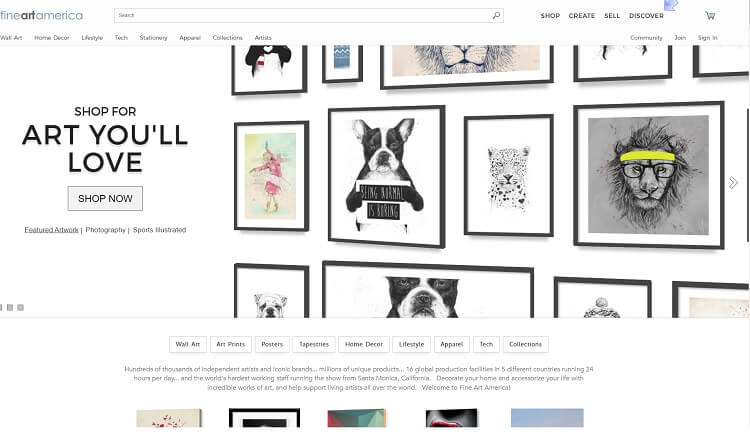 best websites to sell art on