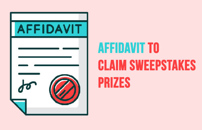 Affidavit to Claim Sweepstakes Prizes
