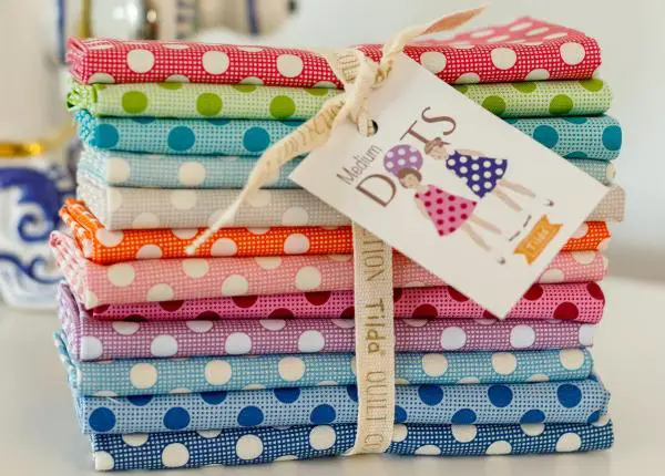 Win 12 Tilda Medium Dots Rainbow Fat Quarters!