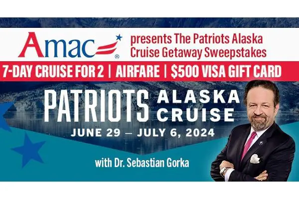 Win AMAC presents The Patriots Alaska Cruise Getaway Sweepstakes