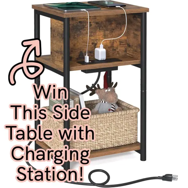 Win A VASAGLE Side Table with Charging Station!