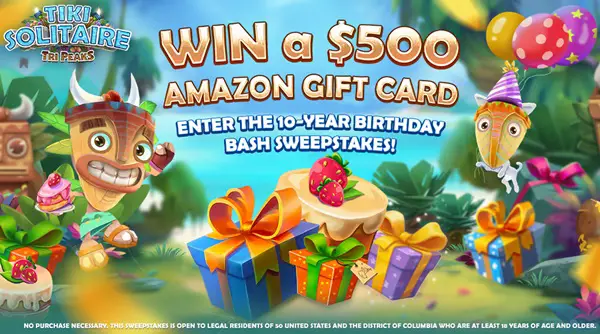 Win Tiki Solitaire $500 Gift Card Sweepstakes