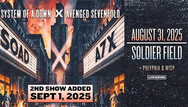 Win SOAD & Avenged Sevenfold Tour SiriusXM Sweepstakes