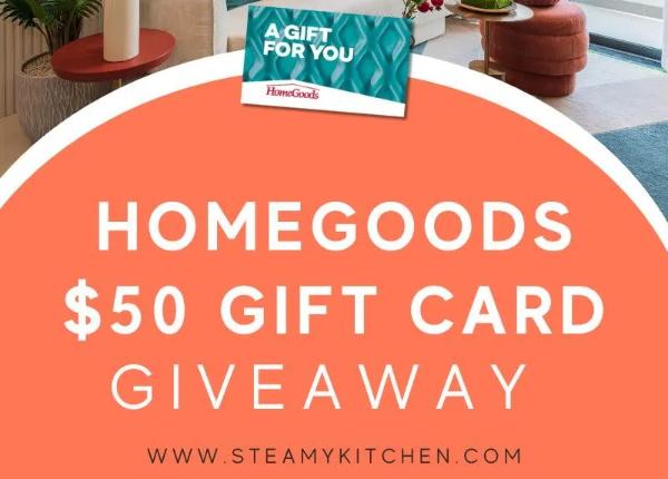 Win A $50 HomeGoods Gift Card Giveaway