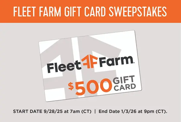 Win A $500 Fleet Farm Gift Card Giveaway