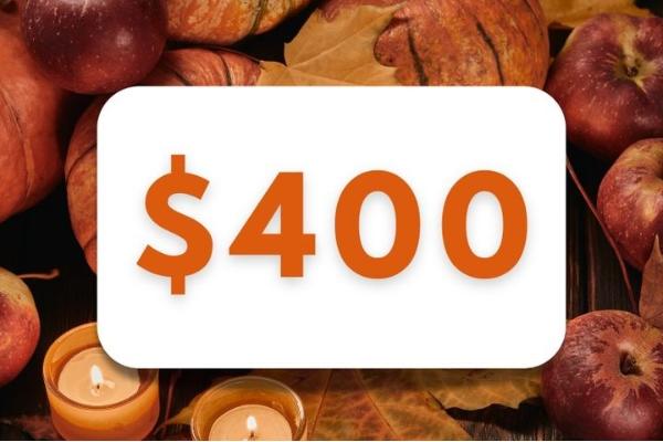 Win A $400 Gift Card Fall Feast Sweepstakes