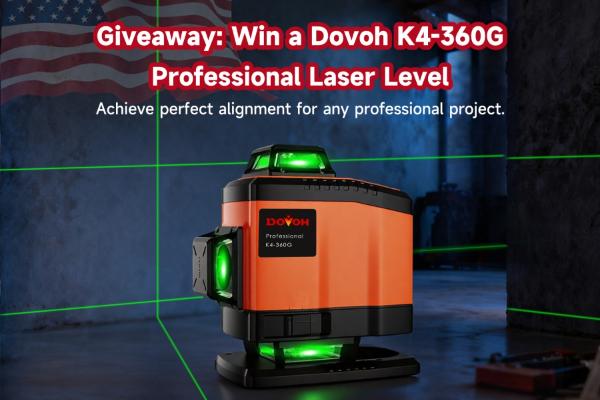 Win 1 of 5 Dovoh K4-360G Professional Laser Levels!