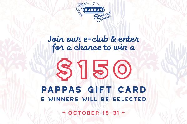 Win The Pappas Seafood House National Seafood Month E-Club Sweepstakes