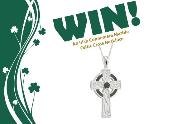Win Irish Luck Sterling Silver Large Marble Cross Pendant Contest