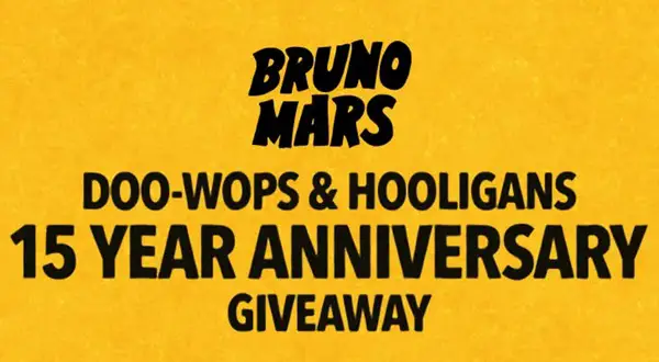 Win The Bruno Mars Doo-Wops & Hooligans Anniversary Giveaway