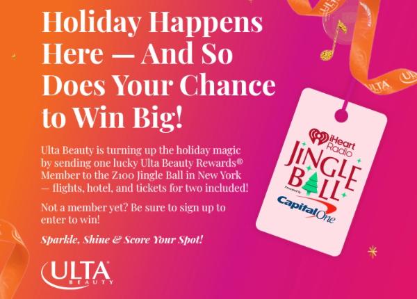 Win Jingle Ball Sweepstakes Presented by Ulta Beauty!