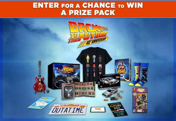 Win The Back to the Future 40th Anniversary Sweepstakes