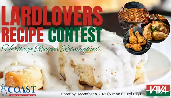 Win Coast Packing Company’s 9th Annual LardLovers Recipe Contest