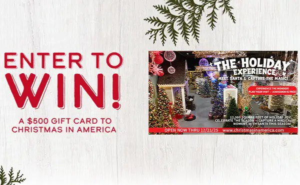 Win Celebrate the Holidays at Christmas in America Sweepstakes