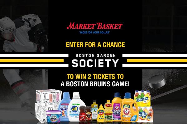 Win Market Basket Bruins Tickets Sweepstakes