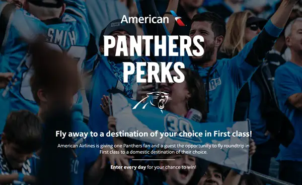 Win Panthers Perks: Domestic First-Class Trip Sweepstakes