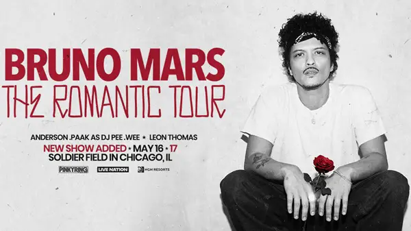 Win A Pair of Ticket to See Bruno Mars live May 16th at Soldier Field Sweepstakes