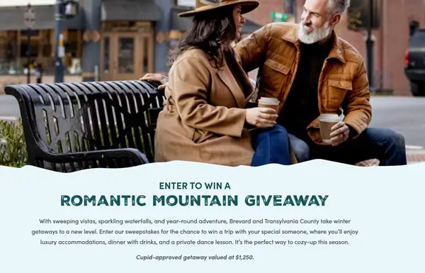 Win Romantic Mountain Getaway Sweepstakes