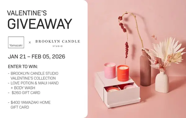 Win The Brooklyn Candle Studio x Yamazaki Home Giveaway
