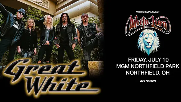 Win Ticket to See Great White at MGM Northfield Park Sweepstakes