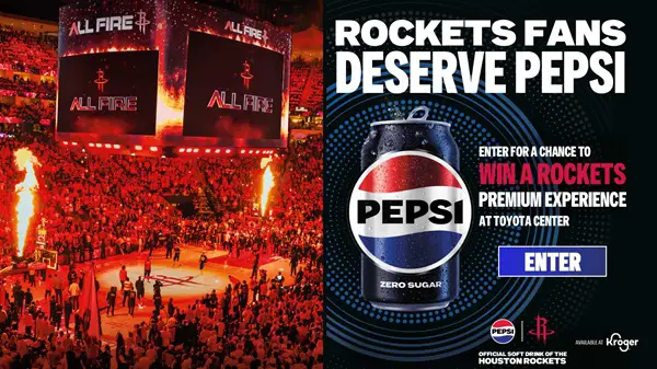Win 2026 Pepsi® Zero Sugar Houston Rockets Ticket Sweepstakes
