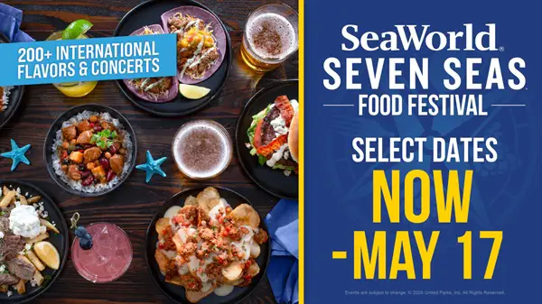Win Tickets To SeaWorld’s Seven Seas Food Festival 2026 Sweepstakes