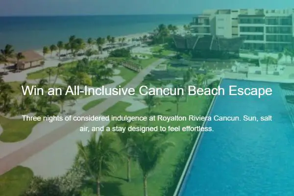 Win Cancun Winter Escape Sweepstakes