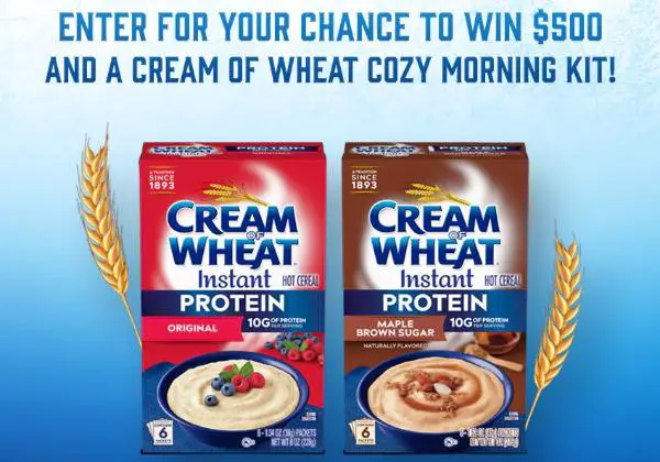 Win Power Up Your Day the Cream of Wheat Protein Way Sweepstakes
