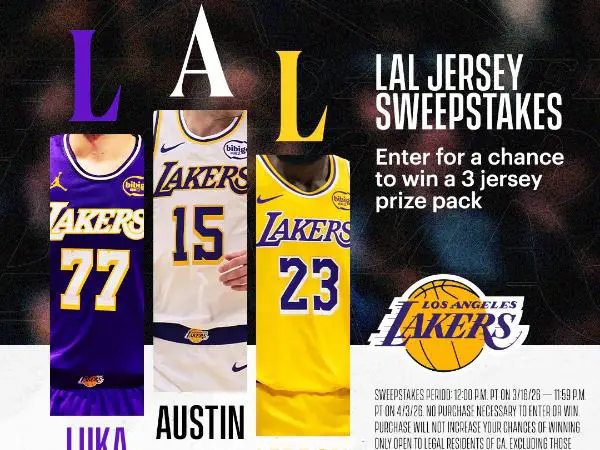 Win Los Angeles Lakers 2026 Star Jersey Pack Sweepstakes