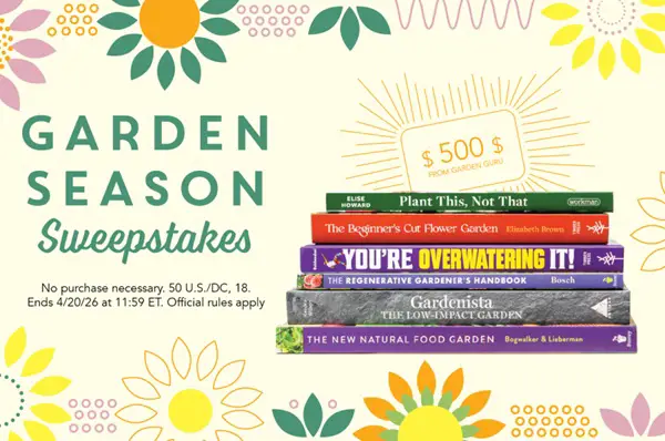 Win The Garden Season Sweepstakes