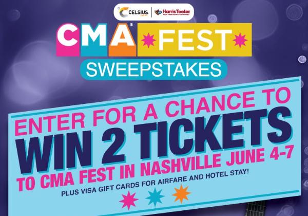 Win 2026 Celsius® CMA Fest Sweepstakes at Harris Teeter!