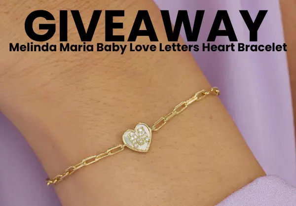 Win Personalized Melinda Maria Baby Love Letters Heart Bracelet with a letter of choice Giveaway