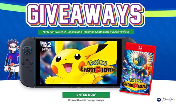 Win Blue & Queenie: Nintendo Switch 2 and Pokémon Champions Giveaway
