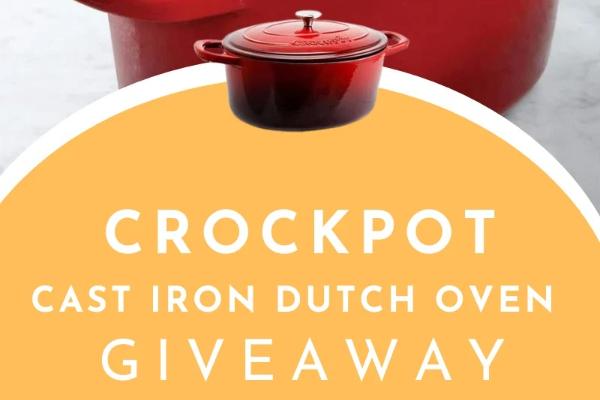 Win CrockPot Artisan Cast Iron Dutch Oven Giveaway
