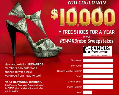 Famous Footwear Rewardrobe Sweepstakes