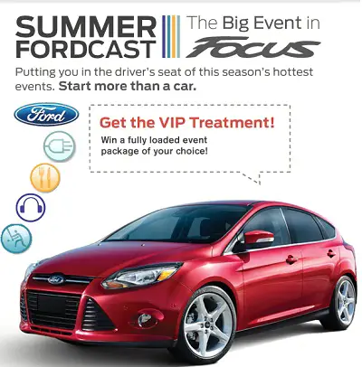 Fordcast Tour Sweepstakes