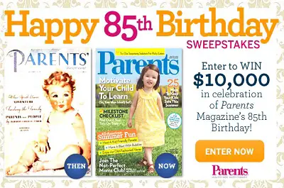 Win $10,000 on Parents' 85th Birthday Sweepstakes