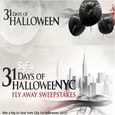 Syfy' 31 Days Sweepstakes to Fly Away in NYC on Halloween
