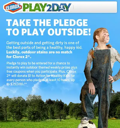Take The Pledge to Play Outside with Clorox