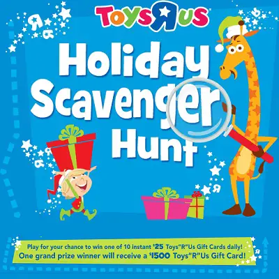 ToysRUs: Holiday Scavenger Hunt IWG & Sweepstakes