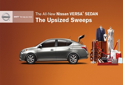 Upsized Sweepstakes wins you 2012 Nissan Versa & Cash