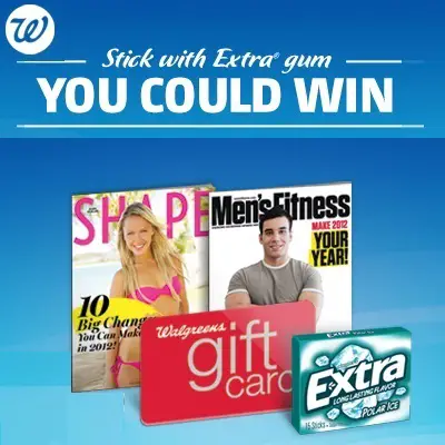 Walgreens Extra Gum Sweepstakes: Win $1000 gift card and 10-year subscription