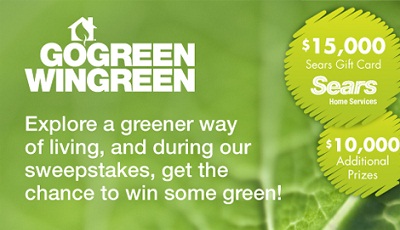 Win $15,000 Sears gift card in Just Going Green!