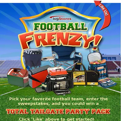 Win Tailgating Party with ivgStores Football Frenzy Sweepstakes