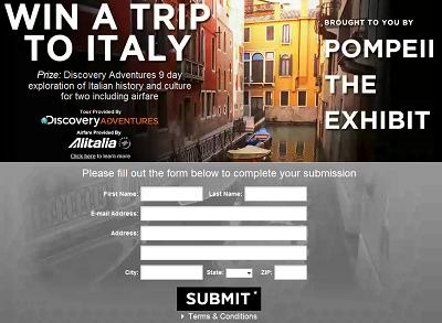 Win A Trip to Italy in Discovery TSX Sweepstakes