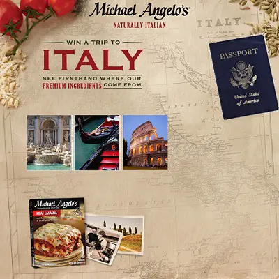 Win a Trip to Italy with Michael Angelo's!