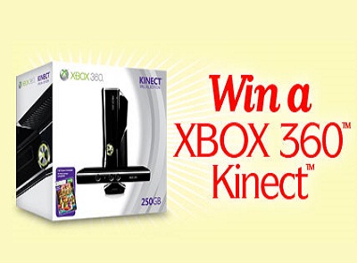 Win an Xbox 360 250GB Console Kinect Sensor with Kinect Adventures Game