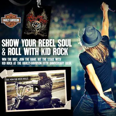 Win Bike in Harley-Davidson Kid Rock Contest 2013