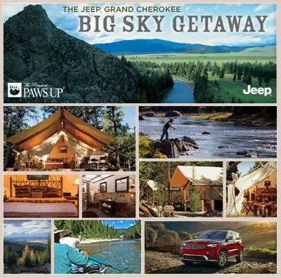 Jeep Grand Cherokee Big Sky Getaway Sweepstakes
